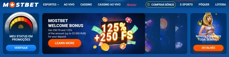 Bônus de boas-vindas para novos clientes da MostBet